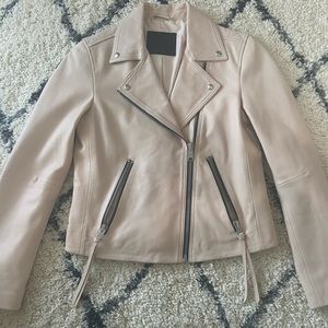 ALLSAINTS blush leather jacket 8